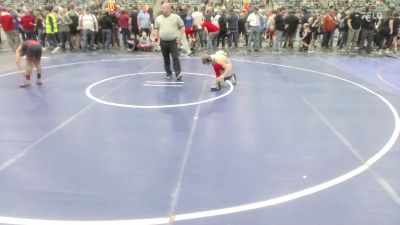 98 lbs Quarterfinal - Manny Ayala, Red Wave Wrestling vs Ryker Ingram, Small Town Grims