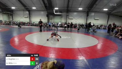 90 lbs Semifinal - Jaxon Hughes, Backyard Brawlers Wrestling Club - (A) vs Aviyahn Mills, Roundtree Wrestling Academy - (A)