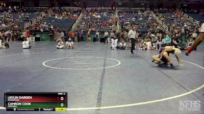 1A 190 lbs Quarterfinal - Jaylin Darden, Rosewood vs Camron Cook, Mitchell