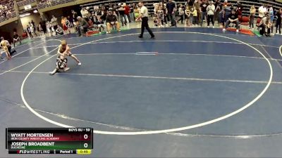 59 lbs Cons. Round 1 - Wyatt Mortensen, Iron County Wrestling Academy vs Joseph Broadbent, Duchesne