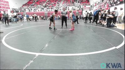 67 lbs Rr Rnd 3 - Kaden Findley, Blue Devil Wrestling vs Orlandas Bruner, Midwest City Bombers Youth Wrestling Club