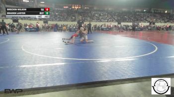 94 lbs Consi Of 16 #2 - Breckin Wilson, Yukon vs Braden Laster, Mustang Middle School