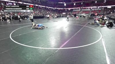 138 lbs 5th Place Match - Wyatt Sandoval, Arrowhead vs Preston Schneider, Oshkosh West