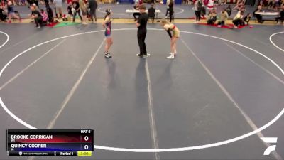100 lbs Round 4 - Brooke Corrigan, WI vs Quincy Cooper, IA