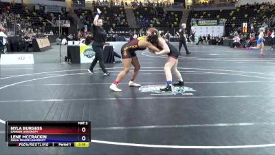 160 lbs Cons. Round 4 - Nyla Burgess, Gannon University vs Lene McCrackin, Simon Fraser University