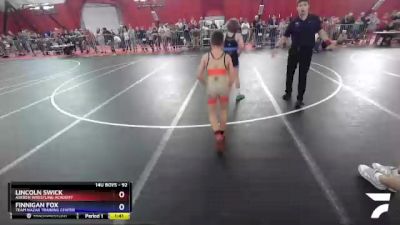 92 lbs Quarterfinal - Lincoln Swick, Askren Wrestling Academy vs Finnigan Fox, Team Nazar Training Center