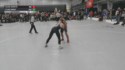 132 lbs Quarters - Caleb Arroyo, Moen Wrestling Academy vs Tyler Sweet, Clovis North High School