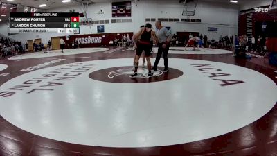 157 lbs Champ. Round 1 - Landon Church, Wisconsin-Eau Claire vs Andrew Porter, Pacific (or)