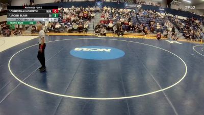 133 lbs Quarterfinal - Christian Horvath, Muhlenberg vs Jacob Blair, Delaware Valley