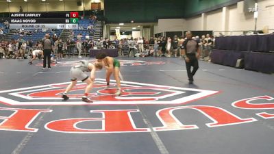 126 lbs Round Of 32 - Austin Carfley, PA vs Isaac Novod, MA