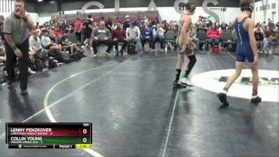 100 lbs Placement Matches (8 Team) - Lenny Penzkover, LAW/Crass Wrestling(WI) vs Collin Young, Minions Green (GA)