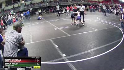 65 lbs Cons. Round 5 - Josiah Caudillo, Norris Wrestling Club vs Brock Walsh, Ponca Spears