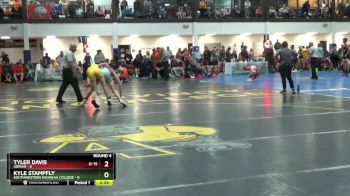 133 lbs Round 4 (10 Team) - Tyler Davis, Adrian vs Kyle Stampfly, Southwestern Michigan College