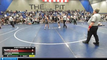 104 lbs Champ. Round 2 - Tristan Herrera, Team Prestige vs Blaine Williams, Jordan Junior Wrestling