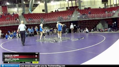 140 lbs Round 1 (8 Team) - Gracey Knajdl, Kearney Girls vs Katelyn Jones, Seward Girls