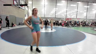 130/140 2nd Place Match - Shelby Prather, Team Idaho Wrestling Club vs Zoe Fries, Kuna Klub