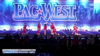 Champion Cheer Athletics - Ignite [2026 L1.1 Youth - PREP Day 1] 2026 PacWest Grand Nationals