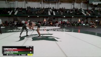 141 lbs Cons. Round 3 - Carsen Richards, Lake Erie College vs Christian Small, Lake Erie College