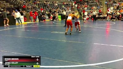 112 lbs 7th Place Match - Ryker Brown, CWO vs James Kelley, Victory