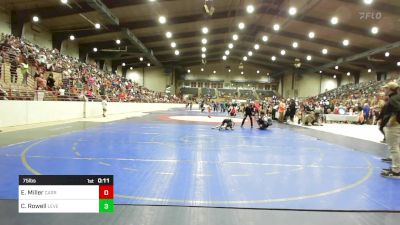 75 lbs Quarterfinal - Emma Miller, Carrollton Wrestling vs Charlotte Rowell, Level Up Wrestling Center