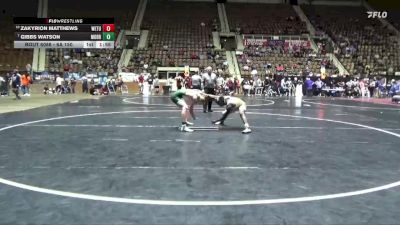 6A 150 lbs Champ. Round 2 - Gibbs Watson, Mountain Brook vs Zakyrion Matthews, Wetumpka