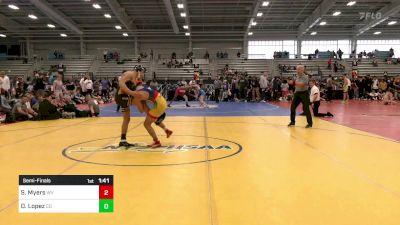 120 lbs Semifinal - Stephen Myers, WV vs Deven Lopez, CO