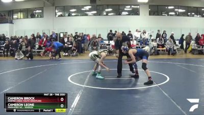 109 lbs Semifinal - Cameron Leone, Marauder WC - Warren vs Cameron Brock, Harper Creek Youth Wrestling
