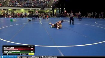 120 lbs Quarterfinal - Corbyn Holdeman, Crass Trained vs Riley Klebe, Hastings Wrestling Club