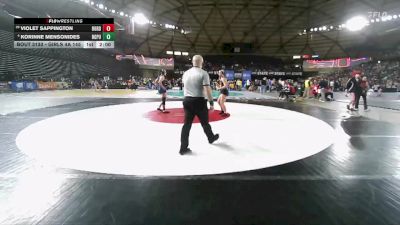 Girls 4A 145 lbs Champ. Round 1 - Violet Sappington, Battle Ground (Girls) vs Korinne Mensonides, Rogers (Puyallup) (Girls)