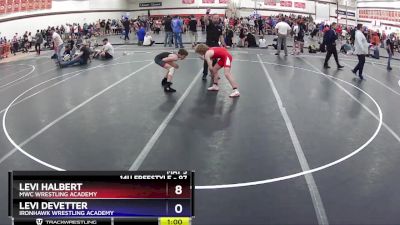 97 lbs Round 4 - Levi Halbert, MWC Wrestling Academy vs Levi DeVetter, Ironhawk Wrestling Academy