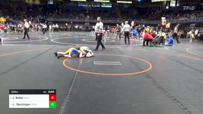 90 lbs Semifinal - Jacob Baker, Saltsburg vs Lincoln Barninger, Penn Manor