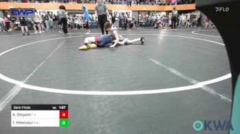 85 lbs Semifinal - Aaron Delgado, F-5 Grappling vs Talon Peterpaul, Chickasha Youth Wrestling