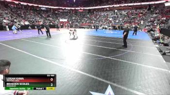 D2-160 lbs Semifinal - Braeden Scoles, Kewaskum vs Logan Kawa, Medford Area