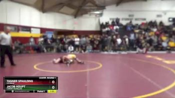 120 lbs Champ. Round 1 - Jacob Houpt, Canon-McMillan vs Tanner Spaulding, La Salle