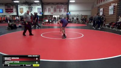 150 lbs Cons. Round 1 - Anthony Stice, Keokuk vs Brady Genusa, Mackinaw