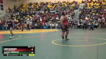 285 lbs Champ. Round 2 - Davian Greenlee, BUCHTEL vs Josh Basinger, SPRINGFIELD(Akron)