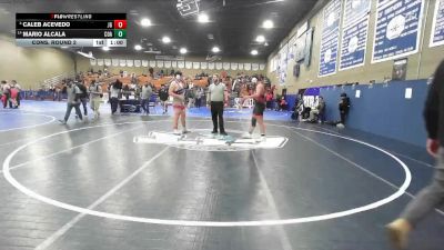 215 lbs Cons. Round 2 - Mario Alcala, Coalinga vs Caleb Acevedo, Justin Garza