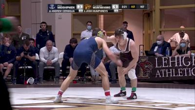 157 pounds - Josh Humphreys (Lehigh) vs Andrew Cerniglia (Navy)