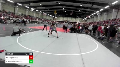 130 lbs Rr Rnd 3 - Mikrae Knight, Saguache Wolves vs Levi Schwettman, Durango WC