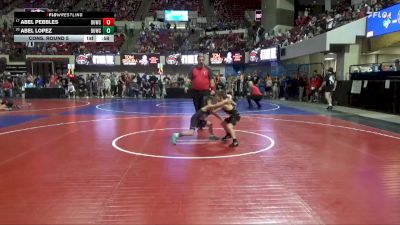 55 lbs Cons. Round 5 - Abel Lopez, Team Champs vs Abel Pebbles, Worland Wrestling Club
