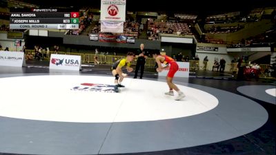 Open Men - 57 lbs Cons. Round 2 - Joseph Mills, Nor Cal Take Down Wrestling Club vs Akal Sahota, Valhalla Wrestling Club