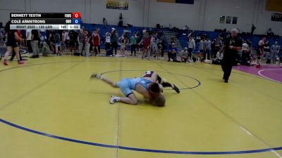 132 lbs Cons. Semis - Bennett Testin, Fighting Squirrels Wrestling Club vs Cole Armstrong, Buzzsaw Wrestling Club