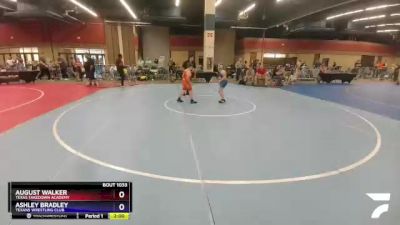 105 lbs Round 1 - August Walker, Texas Takedown Academy vs Ashley Bradley, Texans Wrestling Club