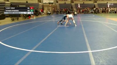 115 lbs Champ. Round 1 - Ryker Rybinski, Canby vs Cody Cole, Bold