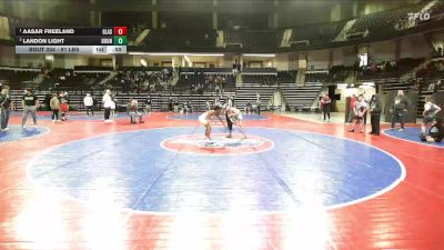 91 lbs Final - Aasar Freeland, Glasgow Wrestling Academy vs Landon Light, Roundtree Wrestling Academy