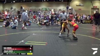 82 lbs Round 3 (6 Team) - Kai Weiss, East Kansas Eagles vs Miles Mays, Indiana Outlaws