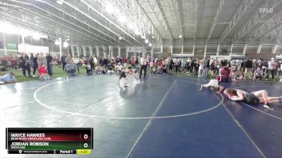 90 lbs Cons. Round 2 - Wayce Hawkes, Bear River Wrestling Club vs Jordan Robison, Westlake