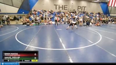 100 lbs Cons. Round 2 - Samuel Avellar, AVIATOR WRESTLING CLUB vs Simon Mantas, Jordan Junior Wrestling