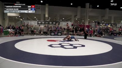 61 lbs Cons. Round 9 - Nathan Desmond, X-Calibur Athletics Wrestling Club vs Jackson Blum, Indiana RTC