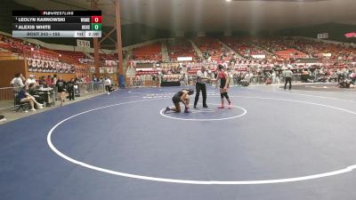 155 lbs Semifinal - Leolyn Karnowski, Wamego HS vs Alexis White, Holcomb HS